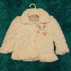 3T toddler girls faux fur coat! NWT
